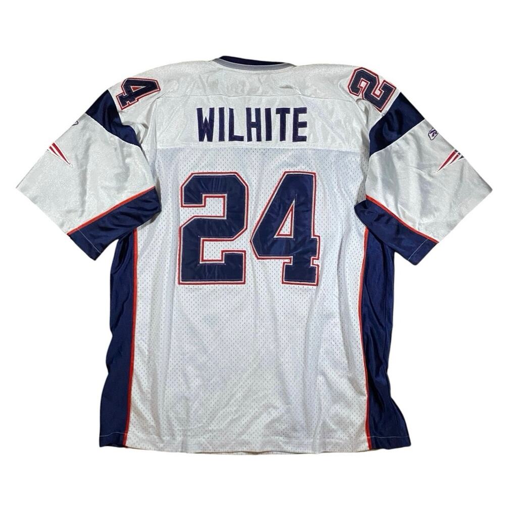 Y2K NFL Reebok Patriots Jonathan Wilhite 24 Football Jersey - 2XL